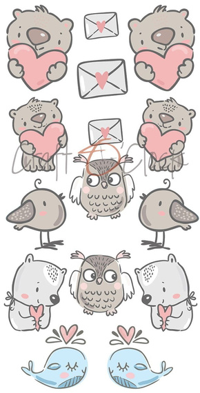 Zestaw dodatków do wycięcia - Craft o'clock - Sweet Prince & Princess - Premium