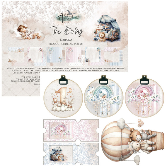Zestaw papierów 20x20 - Alchemy of Art - The Baby