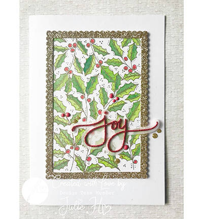 Stempel polimerowy - Julie Hickey - Jolly Holly Christmas ostrokrzew