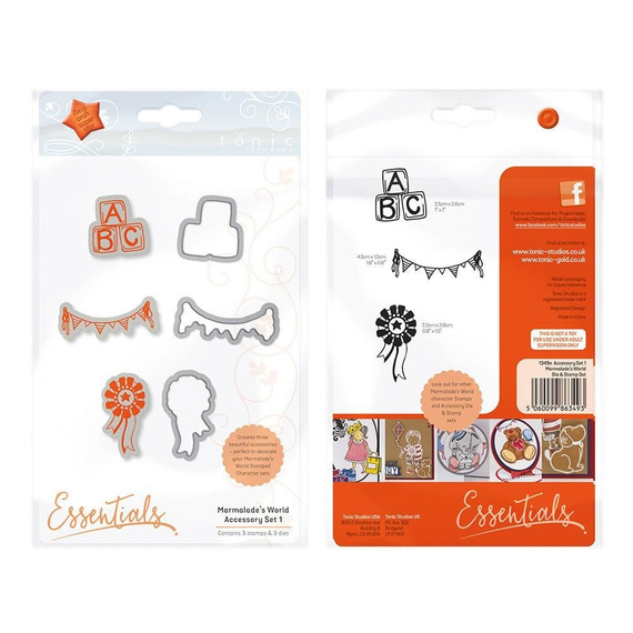 Stempel + wykrojnik - Tonic Studios - Accessory Set 1 klocki girlanda kotylion