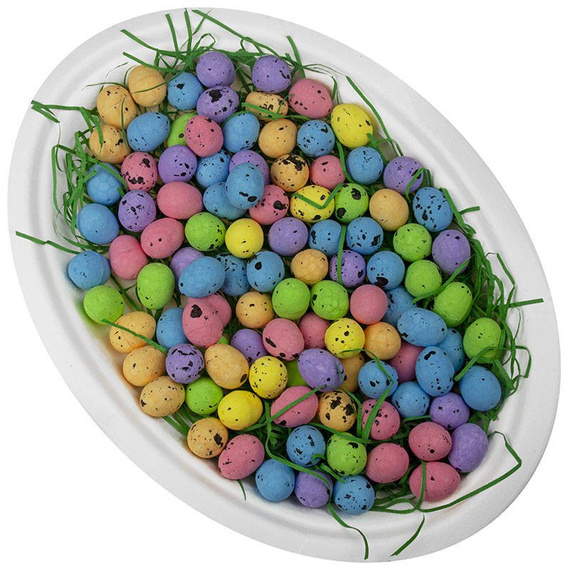 Jajka styropianowe kolorowe 1,5cm x 1,8cm - 100szt
