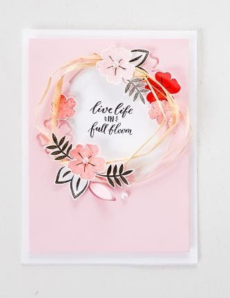 Wykrojnik - Pinkfresh - Say it with florals - okienko kwiatowe