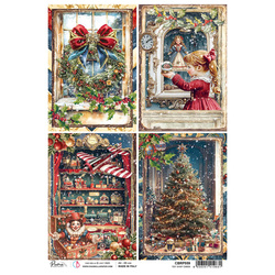 Papier ryżowy do decoupage A4 - Ciao Bella - Toy Shop Cards