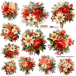 Naklejki - ScrapLove - Christmas bouquet 1