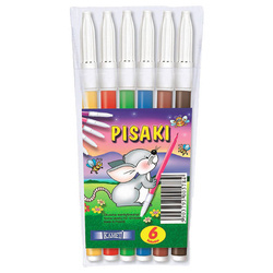 Zestaw 6 kolorów pisaków