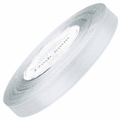 Wstążka satynowa srebrna 12mm - 32mb