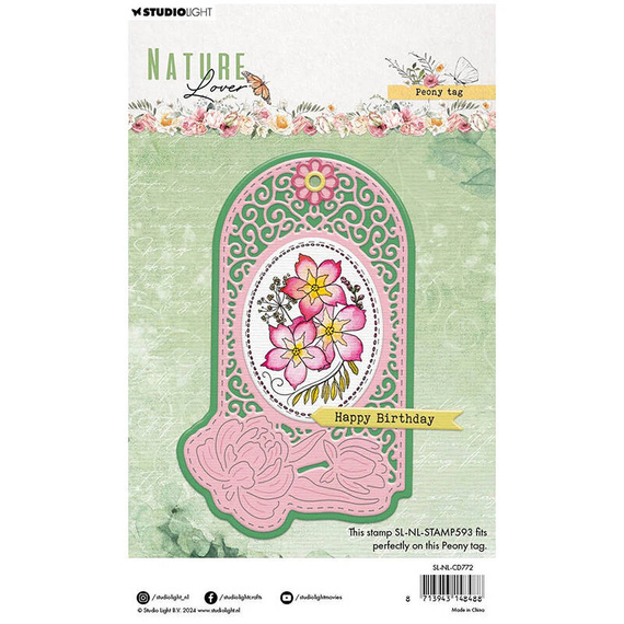 Wykrojnik - StudioLight - Peony tag