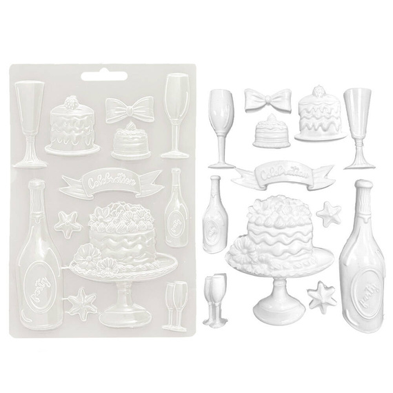 Foremka do odlewów A5 - Stamperia - Masquerade tort kieliszki