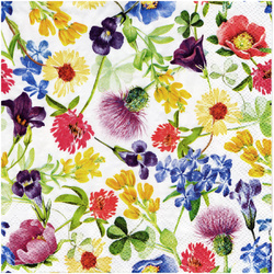 Serwetka do decoupage 33x33cm - Wild Flowers Allover kwiaty