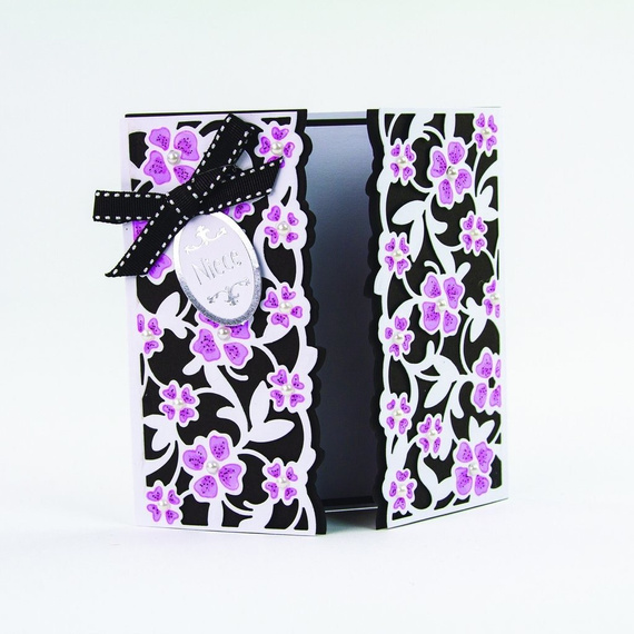 Wykrojnik + folder do embossingu - Tonic Studios - Flowering Waves fale kwiaty