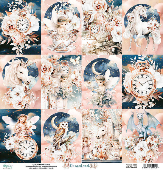 Papier do scrapbookingu 30x30 - Mintay - Dreamland 06