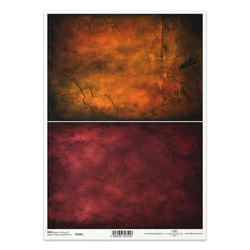 Papier ryżowy do decoupage A4 - kolorowe tła ze spękaniami - R2501 - Itd Collection