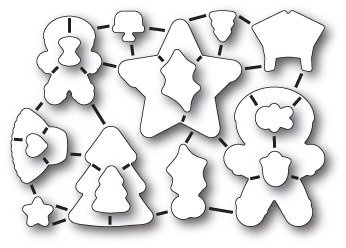 Wykrojnik + stempel - Memory Box - Frosted Christmas - lukrowane Boże Narodzenie