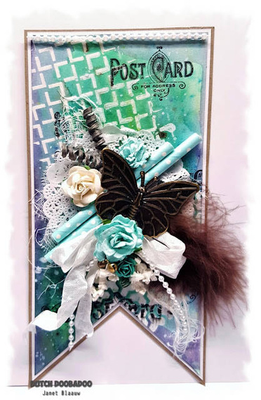 Szablon do odrysowania i wycinania Dutch Doobadoo - Flaga / banerek