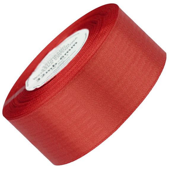 Wstążka satynowa czerwona 50mm - 32mb