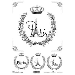 Papier do decoupage SOFT - ITD-S0120 Paris