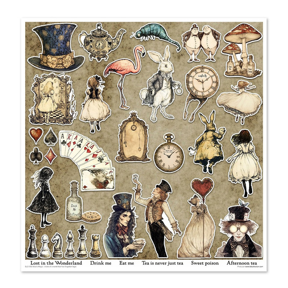 Zestaw papierów do scrapbookingu 30x30 - Alice's Magic 2 - Itd Collection