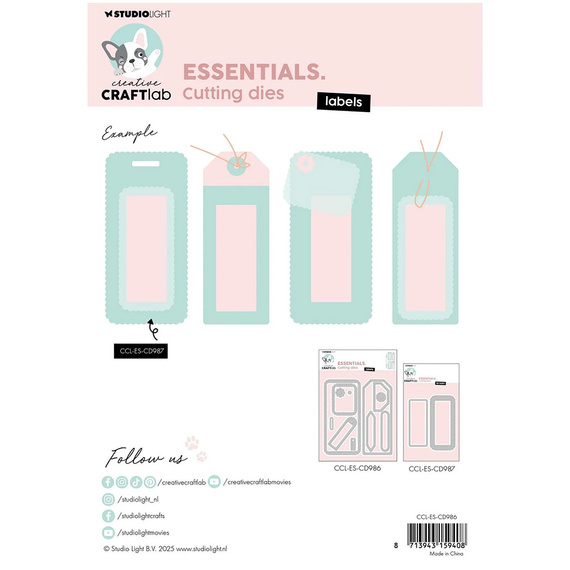 Wykrojnik do papieru - StudioLight - Labels ramki tagi