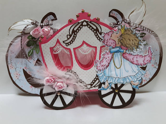 Szablon do odrysowania i wycinania Dutch Doobadoo - Powóz - kareta karoca