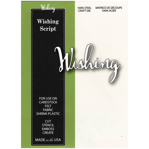 Wykrojnik - Poppystamps - Wishing Script