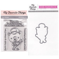 Wykrojnik + stempel - Die-namics - Cook up Some Fun / miś kucharz