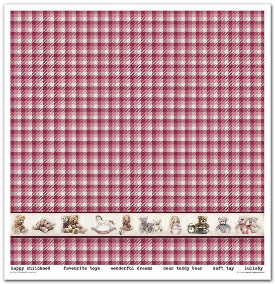 Zestaw papierów do scrapbookingu 30x30 - Childhood memories pink