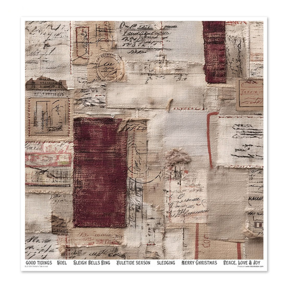 Zestaw papierów do scrapbookingu 30x30 - Winter's Tale in red