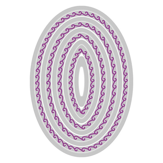 Wykrojnik Sizzix Framelits - Clare Classic Ovals ramki owalne