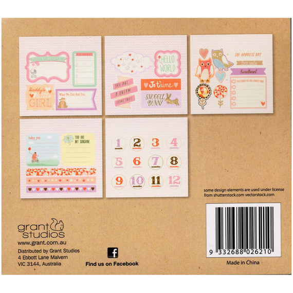 Naklejki papierowe z motywami dziecięcymi - La-De-Dah - Girl