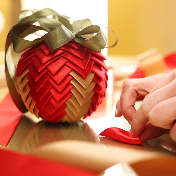 Zestaw kreatywny - kule styropianowe, wstążki, cekiny