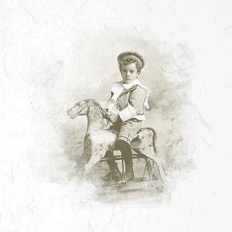 Zestaw papierów ryżowych - ITD RSM021 6szt retro portrety chłopców