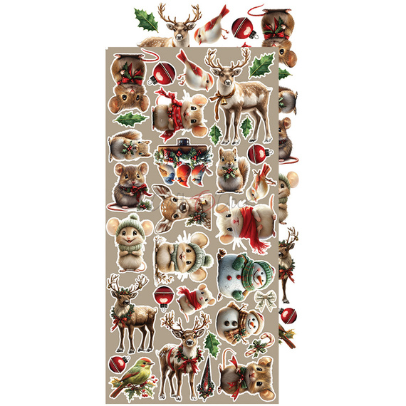 Zestaw dodatków do scrapbookingu - Craft o'clock - Oh Christmas Night - Flowers & More