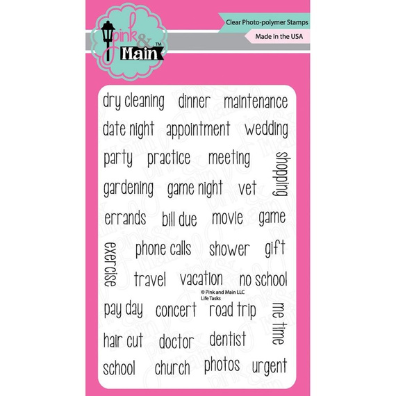 Stempel do plannera - Pink & Main - Life Tasks