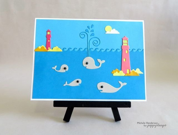 Wykrojnik - Poppystamps - Water Spouts 1385
