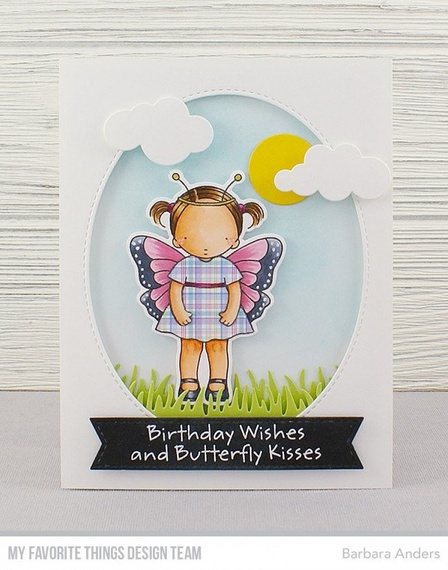 Stempel - My Favorite Things - Butterfly Kisses dziewczynka motylek
