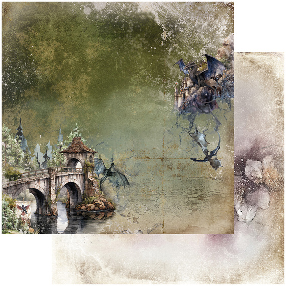 Zestaw papierów 20x20 - Alchemy of Art - The Legends of the Dragons