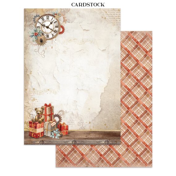 Zestaw papierów, naklejek i elementów Junk Journal - Gear Up For Christmas - Stamperia