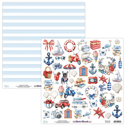 Papier z elementami do scrapbookingu 30x30 - Mintay - Riviera Moments