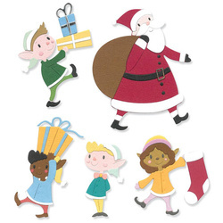 Wykrojnik Sizzix Thinlits - Santa & Elves by Josh Griffiths Mikołaj i elfy