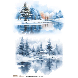 Papier ryżowy A4 - Scraplove - Winter Landscape 5 - Zimowy widok 5