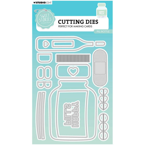 Wykrojnik do papieru - StudioLight - Pill bottle butelka z lekami termometr plaster
