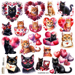Naklejki - ScrapLove - Valentines Cat 2