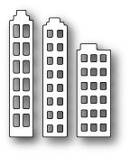 Wykrojnik - Poppystamps - Downtown Skyscrapers - kamieniczki