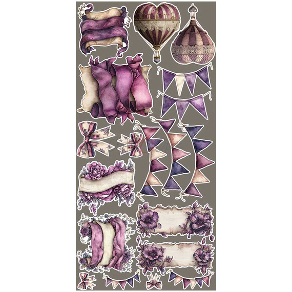Zestaw dodatków do scrapbookingu - Craft o'clock - Plum & Caramel - MIX