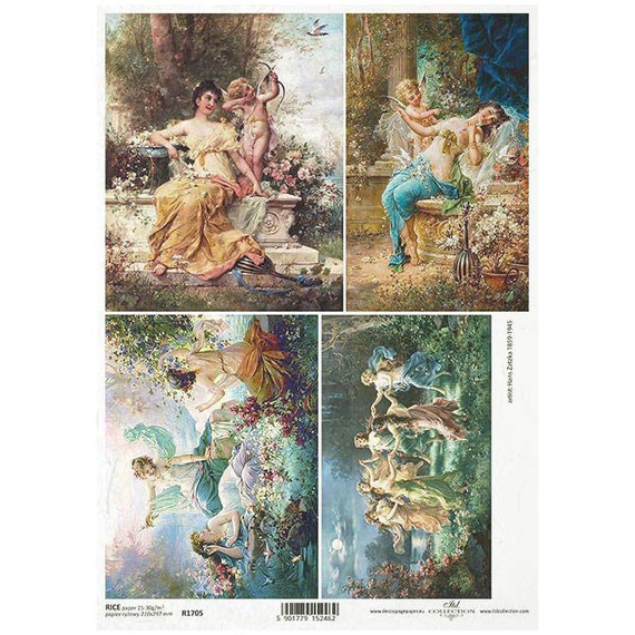 Papier ryżowy do decoupage, Kobieta, dama, wiosna, przyjaciółki A4 - R1705