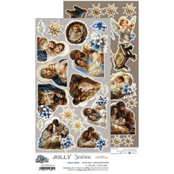 Papier do scrapbookingu 15x30 - Craft o'clock - Jolly Season - arkusz dodatków Holly Night
