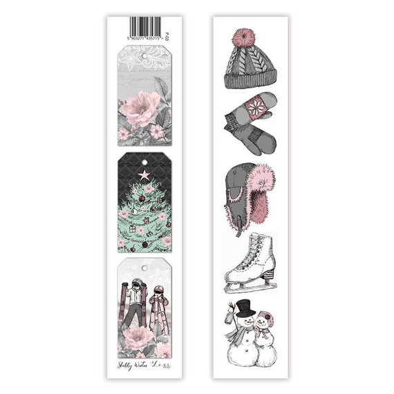 Papier do scrapbookingu 5x30 pasek - Lexi Design - Shabby Winter 03