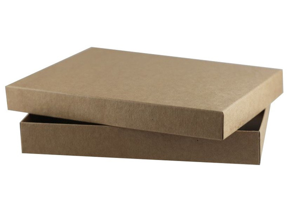 Pudełko pełne na kartkę A5 kraft - Rzeczy z papieru