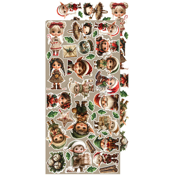 Zestaw dodatków do scrapbookingu - Craft o'clock - Oh Christmas Night - Flowers & More