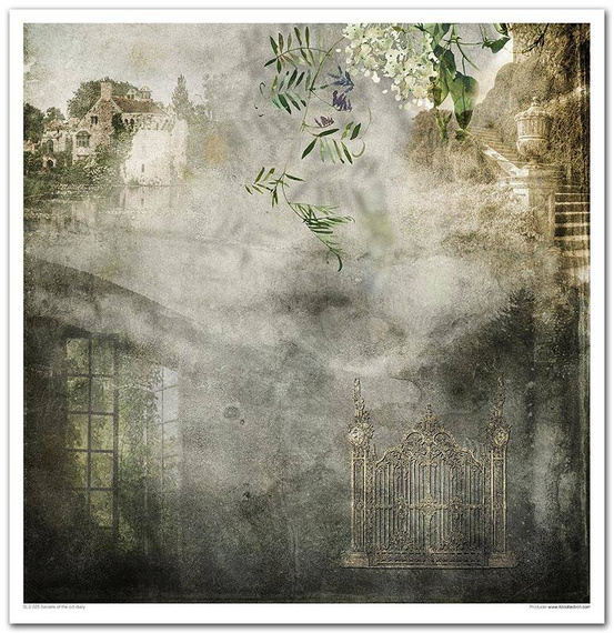 Zestaw papierów do scrapbookingu 30x30 - Secrets of the old diary vintage stare zdjęcia